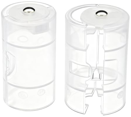 Durlo 10 Pack 1 AA to D Battery Converter Case Adapter Holder Storage Box for Flashlight
