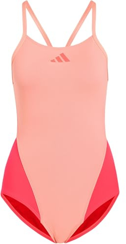 adidas Damen Ripstream Team Thin Straps C-Back Swimsuit Swimwear, Frozen Turbo/Solar Turbo, 42