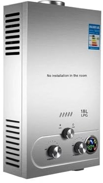 ZHJOPP 6L-18L Propane Gas Tankless Hot Water, Bathroom Heating Instant,Outdoors Hot Water Boiler Car Camping (10l 20kw)