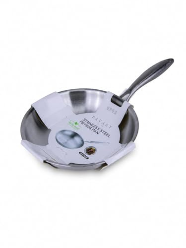BAVARY Poele Inox 18/10 - Poele Induction 22cm - Poeles Inox Inductions Sans Revêtement - Poêles À Frire Pour Gaz & Tout Feux - Poêle Induction Lave-Vaisselle OK, Poeles Sans PFAS, Stainless Steel Pan