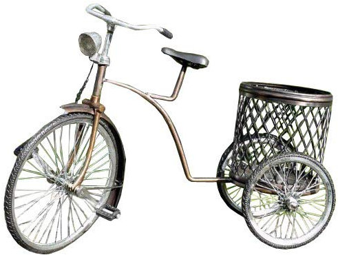 Wogeka Miniatur-Modell Stifthalter Dreirad Metall Bike Fahrrad 05