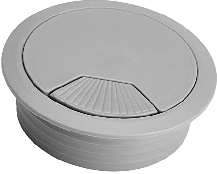 2 Stück SO-TECH® Kunststoff Kabeldurchführung Kabeldurchlass Ø 60 mm grau