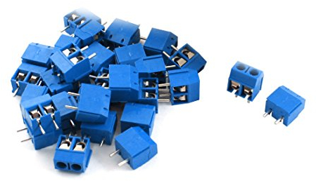 sourcing map 30Pcs 5.08mm Pitch 2Pin PCB Mount Power Screw Terminal Block Connector