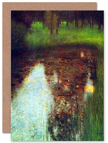 Wee Blue Coo Gustav Klimt Der Sumpf Marsh Alte Meister Malerei Natur Geburtstagskarte Grußkarte
