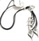 lagenlook Silber mehrere Herzen abstrakte Halskette Anhänger an lange schwarze Lederkette Modeschmuck