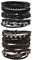MILAKOO Men Lederarmband Punk Geflochtenen Seil Alloy Bracelet Bangle Wristband
