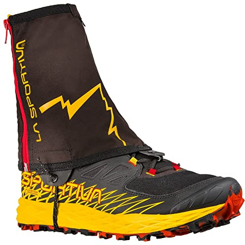 La Sportiva Winter Running Gaiter Black/Yellow - Überzug für Bergsteigen, Unisex, Erwachsene, Mehrfarbig (Schwarz/Gelb)