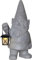 LED-Solar-Figur Gnomy Zwerg mit Laterne, grau