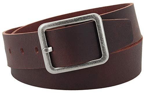 Vascavi Ledergürtel, 4,5 cm breit, Echtes Leder, Unisex Gürtel für Damen und Herren, MADE IN GERMANY, AM62-PL-Dunkelbraun-95