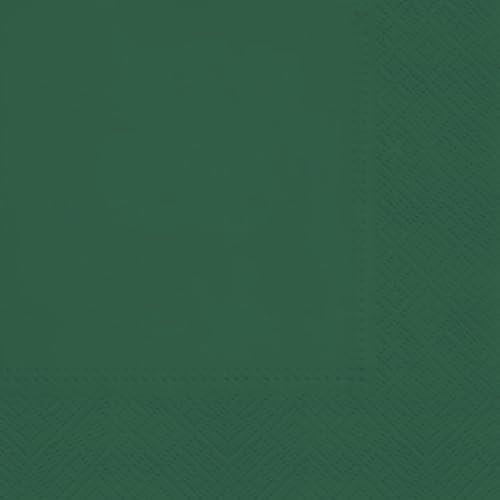 3-Ply Decorative Tissue Paper Napkins Serviettes for Decoupage Lunch 33cm x 33cm - Pack of 20 (Bottle Green)