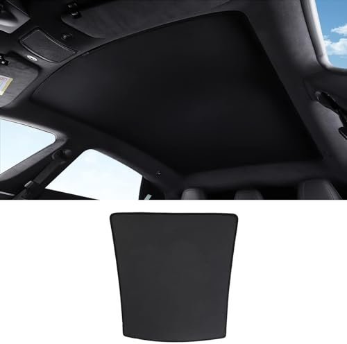 LUCKEASY Sunroof Shading Net for Tesla Model S 2019-2021 Glass Roof Sunshade Car Skylight Blind Shading Net (Black)