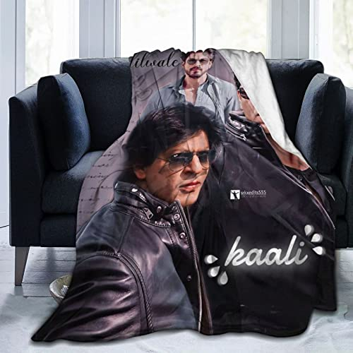Huaaiwangy Shah Schauspieler Rukh Khan Überwurfdecke, ultraweiches Flanell-Fleece, leichte Überwurfdecke, warme Klimaanlage, Decke für Couch, Sofa, Bett, 127 x 101 cm