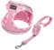 DORAMIO Hundegeschirr Kleine Hunde mit Leine, Step-in Geschirr Reflektierend Atmungsaktiv Brustgeschirr Anti Zug Sicherheitsgeschirr Katzengeschirr für Kleine Hunde, Katzen (Rosa, XS)