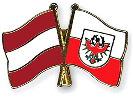 Freundschaftspin pins Österreich - Tirol Flagge Fahne Anstecker Button Metall NEU Anstecknadel