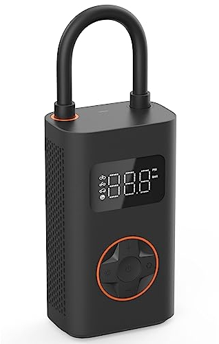 QICYCLE N2 Elektrische Fahrradpumpe, Luftpumpe Mini Kompressor Easy Pump Tragbarer Luftkompressor, (2,0 Ah, 14,8Wh Akku, Autostop, 150 PSI, 10,3 bar, LED, über USB-C wiederaufladbar)