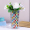 XIAOMAGG Vase en Verre,Vase decoratif, Vase en Verre Clair Colorée, Vase en Verre Haut Moderne,Vase décoratif Gradient Multicolore pour Bureau,pour la Maison ou Le Bureau,Une Pendaison de crémaillère
