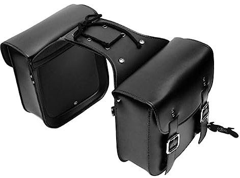 Ronyme Motorrad-Satteltaschen, Werkzeugtasche, Packtaschen, universell, große Kapazität, PU-, Seitensatteltaschen, Motorrad-Gepäcktasche, schneller, Schwarz