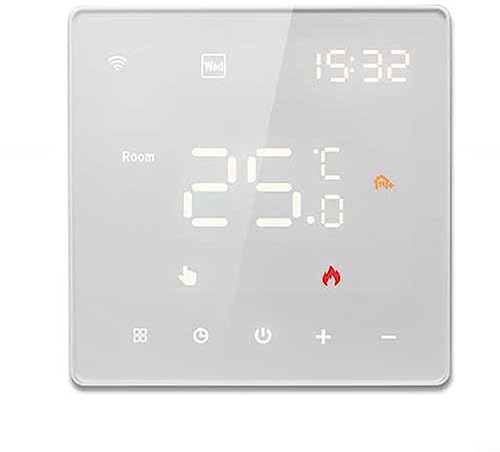 Thermostat Heizung Smart, WiFi Fussbodenheizung Thermostate für Elektrische Fußbodenheizung Programmierbarer Raumthermostat mit Digital LCD Kompatibel mit Tuya/Smar Life