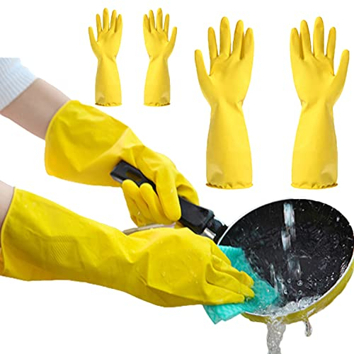 FCSHFC 3 Paires Long Gants Menage Réutilisable Gants Vaisselle for Cuisine Gant De Menage Jardinage Et Blanchisserie, Voitures (Color : A, Size : L)