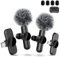 Wireless Lavalier Microphone for iPhone/iPad/Android Phone, Plug-Play Wireless Microphone for Video Recording, Clip On Lapel Mic for Interview/TikTok/YouTube/Vlog (2 Mics & 2 Receivers)