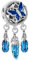 BIZK Blau Schmetterling & Dreamcatcher Charm-Anhänger für Armband 925 Sterling Silber Charm Bead Pendant für Europäische Armbänder und Halsketten