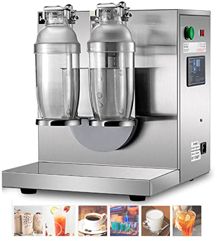 Commercial Machine,Commercial Milkshake Maker Machine Double-Head Milk Shaker Machine, 360° Rotating Double Head Shaking Drinks 400r/min, Drink Mixer for Bubble Tea Boba Tea Juice