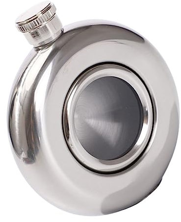 BESTonZON 1stk Runder Weintopf Edelstahl Taschenflasche Flasche Für Männer Tragbarer Weintopf Flasche Wasserflasche Glas-container Weinflasche Mann Einfach Russland Rostfreier Stahl