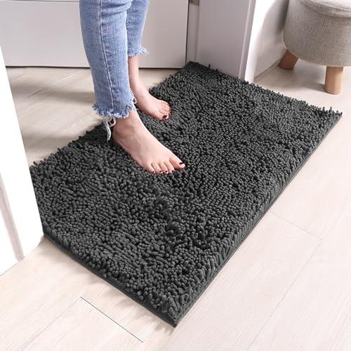 RUN HELIX Tappetino da bagno antiscivolo – 50 x 80 cm, morbido tappeto da bagno per il bagno, assorbente a pelo lungo, tappetino da bagno, antiscivolo, lavabile per doccia, vasche da bagno
