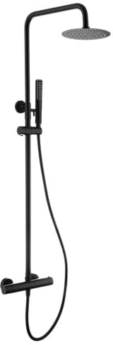IMEX BTN047/NG NÁPOLES Conjunto Ducha Termostático Negro Mate