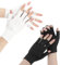 RISVOWO 2 Pairs UV-Handschuhe für Nagelschelmgel, Schutz fingerlose Handschuhe UPF50+ UV, Shield Handschuhe Nägel für Maniküren Trockner Radfahren Autofahren
