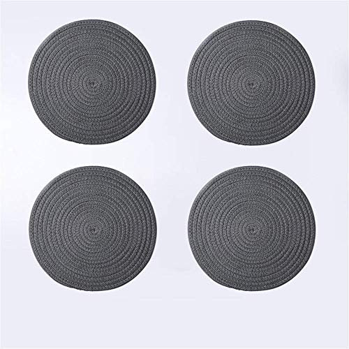 4 tovagliette antiscivolo, sottobicchiere resistente al calore, facile da pulire, tovaglietta rotonda in tessuto, da giardino, antipolvere, teglia, tovaglietta per pentole, tovagliette all'americana
