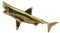 Yurtziru Haifisch-Figur, Messing, Hai, Statue, Tiger, Hai, Statue des Meereslebens, Verwendung für Zuhause, Büro, Tischdekoration, 1 Stück