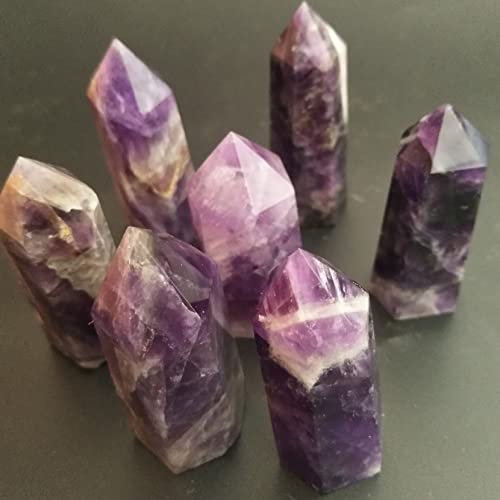 CZAOINCU Cristal Naturel Brut 4 pièces Naturel Fantaisie améthyste Cristal Violet Quartz spécimen Maison Aquarium Jardin Pots de Fleurs décor Collecte à Domicile