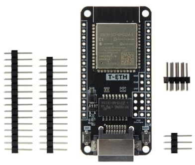 Lisher T-ETH-Lite Entwicklungskarte Ethernet W5500 ESP32-S3-WROOM Unterstützung TF Schild POE Power Erweiterbar H674 PCB schwarz