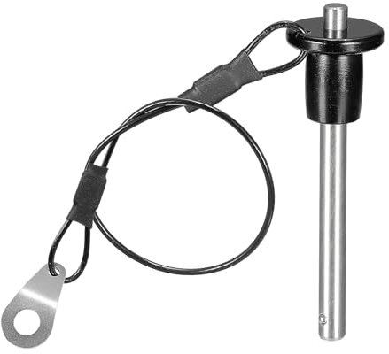 DTGN Spilla Sgancio Rapido 6mmx36mm (Dxl) - Ideale per Collegare Componenti - Perni Bloccaggio Sfera Pulsante Acciaio Inossidabile 304 Filo - Argento