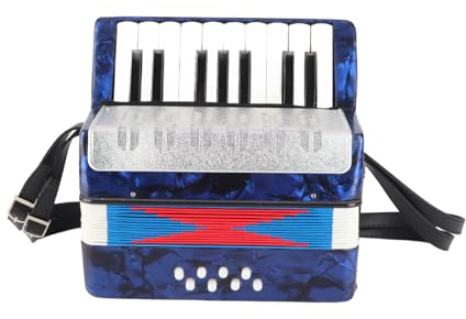 Interaktives Akkordeon mit 17 Tasten ¨C Musikinstrument f¨¹r Kinder, Ideal Zum Unterrichten, Trainieren und F?rdern des Interesses an Musik,Akkordeon
