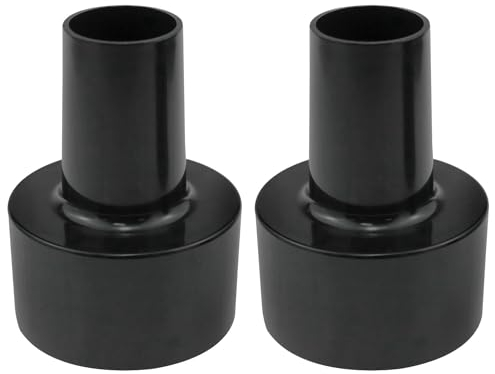 PIYANYO 2pcs Black Hose Adapter 2-1/2 inch outside diameter to 1-1/2 inch Vacuum Cleaner Hose Workshop Vacuum Adapter