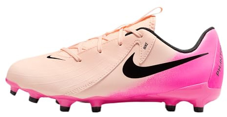 NIKE Herren Jr. Phantom GX 2 Academy Sneaker, Crimson Tint/Black-PINK Blast, 35 EU