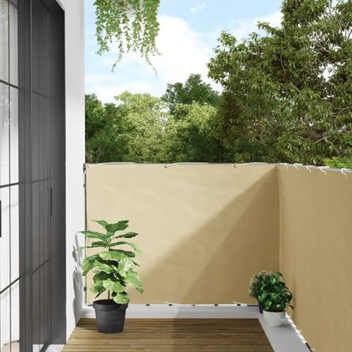 Xichuzi Garten-Sichtschutz Creme 1000x120 cm PVC, Zaun Sichtschutz, Sichtschutzstreifen, Balkon Sichtschutz, Zaun Garten, Balkonsichtschutz, Balkon Zubehör - 4005506
