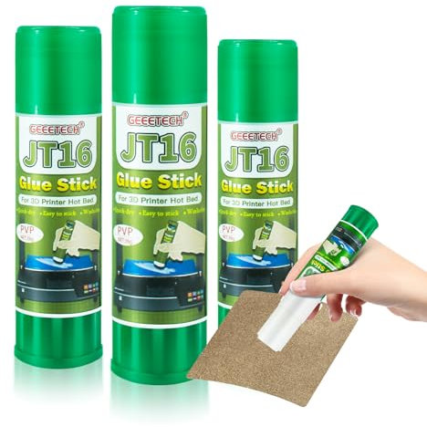 XZN 3D Drucker Klebestift,3D Drucker Kleber,PVP Hochfester Klebstoff für Heißbetten,Verhindert Warping,Leicht abwaschbar,Leichtes AblöSen,Kompatibel mit PLA, ABS und PETG Filament，3 Stück à 36 g