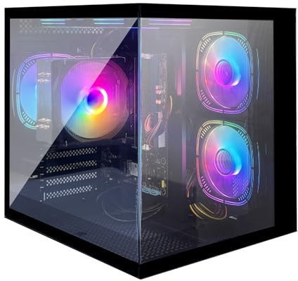 suevery PC Gamer Ordinateur Gaming Tour de PC Ryzen 5 3500U (4 cœurs/8 Threads 3,7 GHz) 16 Go 512 Go SSD WiFi + Bluetooth Win 11 - Adapté au Travail et aux Loisirs