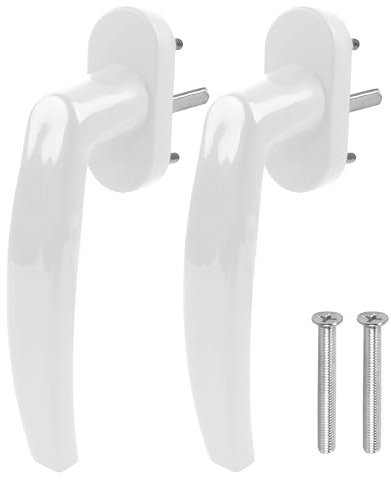 Fenstergriff-Set (2 Stück) – Weiß – Hochwertige Fenstergriffe für Dreh-Kipp-Fenster, inklusive Befestigungsschrauben Balkontür Terrassentür Griff Türgriffe Griff Balkontür außen