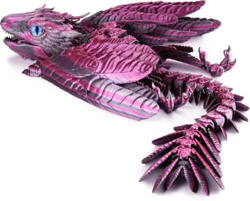 Feathered Wyvern Dragon,3D Printed Dragon, Articulated Dragons with Wings, 3D Printed Toys, Desktop Pet - Perfect for Fantasy Enthusiasts
