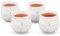 DUJUST Japanische Teetassen 4er Set, Weiße Porzellan Chinesische Teetasse, Niedliche Teetasse Geschenk für Erwachsene, Teeliebhaber/Frauen/Männer (Pflaume in Golden)