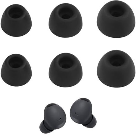HAPPOW 3 pares de tapones para los oídos para Samsung Galaxy Buds2 Pro, tapones de silicona para Galaxy Buds 2 Pro, antideslizantes, con red de protección contra el polvo, compatible con funda de