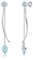 PHNIBIRD Ohrringe Blau Hängend 925 Sterling Silber Post Elegante Tropfen Ohrringe Damen Lang Hängend mit März Aquamarin Geschenke für Frauen Mädchen
