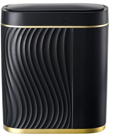 ADERFETBI Kitchen Bin Induction Trash Can Household Smart Bathroom With Lid Fully Automatic Electric Light Luxury Paper Basket Bathroom Bin(C)