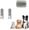 Dog Finger Toothbrush with 360 Degree Bristles, Pack of 3 with Storage Cases,Dental Cleaning and Care, Used to Combat Dental Plaque-Grey