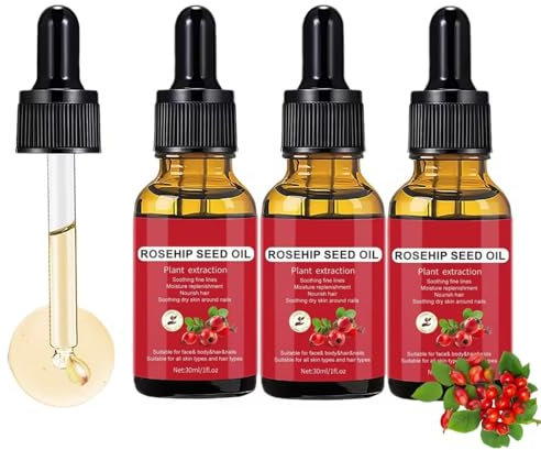 Huile De Rose Musquée Bio, Huile Végétale, Beauté De La Peau, Acide Hyaluronique Sérum Visage, Vitamine C&E, Soin Visage Et Contour Des Yeux, Anti Cerne, Anti Ride, Anti Tache, Pores Shrinking (3)