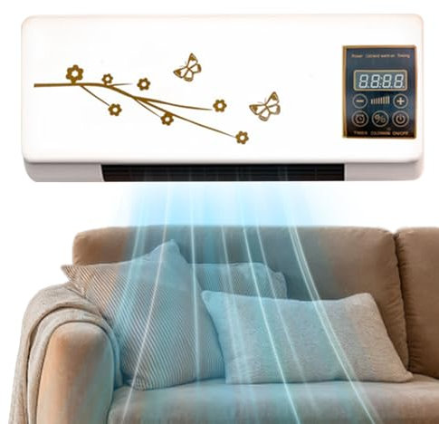 Climatiseur Et Chauffage Muraux, Climatiseur Mural Portable, Petit Mural Climatiseur, Silencieux, Basse Consommation, Portable, Mobile Climatiseur Fan Mural Peu Encombrant Pour Chambre, Maison